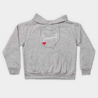 I Love Cincinnati Kids Hoodie